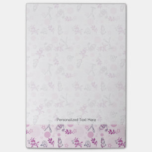 Muster mit vintage Baby-Tieren Post-it Klebezettel