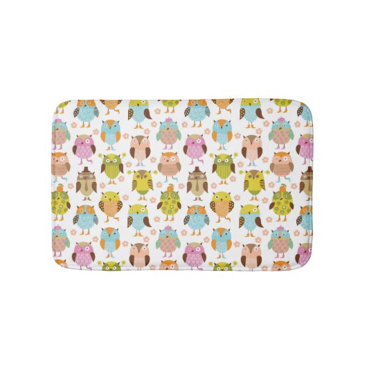 Muster mit Vögeln Badematte (Vorderseite)