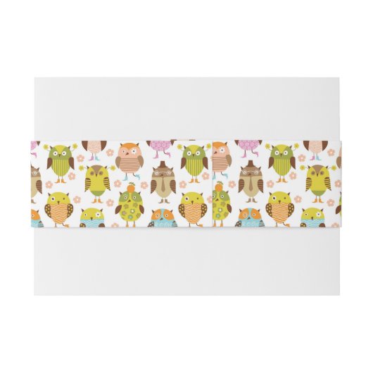 Muster mit Vögeln Einladungsbanderole (Rückseitenbeispiel)