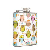 Muster mit Vögeln Flachmann (Rechts)