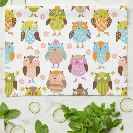 Muster mit Vögeln Handtuch (Gefaltet)