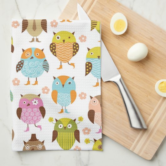 Muster mit Vögeln Handtuch (Viertel Falte)