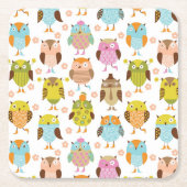 Muster mit Vögeln Rechteckiger Pappuntersetzer (Vorderseite)