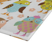 Muster mit Vögeln Schneidebrett (Ecke)