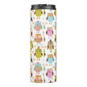Muster mit Vögeln Thermosbecher (Rückseite)