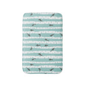 Muster mit Vögeln und Bäumen Badematte (Vorderseite Vertikal)