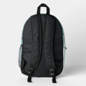 Muster mit Vögeln und Bäumen Bedruckter Rucksack (Rückseite)