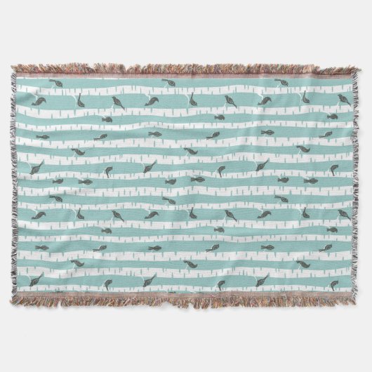 Muster mit Vögeln und Bäumen Decke (Vorderseite)