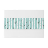 Muster mit Vögeln und Bäumen Einladungsbanderole (Rückseitenbeispiel)