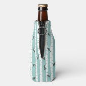 Muster mit Vögeln und Bäumen Flaschenkühler (Flasche Rückseite)