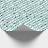 Muster mit Vögeln und Bäumen Geschenkpapier (Ecke)