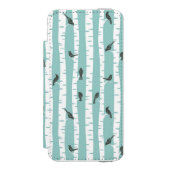 Muster mit Vögeln und Bäumen Incipio iPhone Geldbeutel-Hülle (Folio Vorderseite)