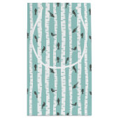 Muster mit Vögeln und Bäumen Kleine Geschenktüte (Rückseite)