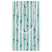 Muster mit Vögeln und Bäumen Kleine Geschenktüte (Vorderseite)