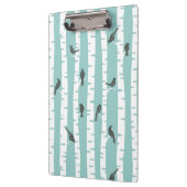 Muster mit Vögeln und Bäumen Klemmbrett (Links)