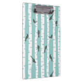 Muster mit Vögeln und Bäumen Klemmbrett (Rechts)