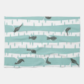 Muster mit Vögeln und Bäumen Küchentuch (Horizontal)