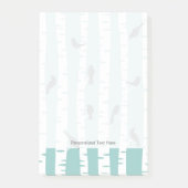 Muster mit Vögeln und Bäumen Post-it Klebezettel (Vorderseite)