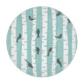 Muster mit Vögeln und Bäumen Schneidebrett (Vorderseite)