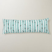 Muster mit Vögeln und Bäumen Seitenschläferkissen (Rückseite)