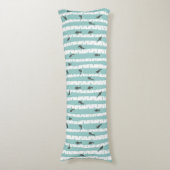 Muster mit Vögeln und Bäumen Seitenschläferkissen (Vorderseite Vertikal)