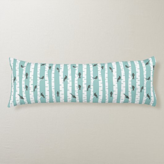 Muster mit Vögeln und Bäumen Seitenschläferkissen (Vorderseite)