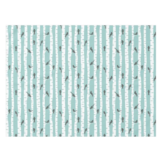 Muster mit Vögeln und Bäumen Tischdecke (Vorderseite (Horizontal))