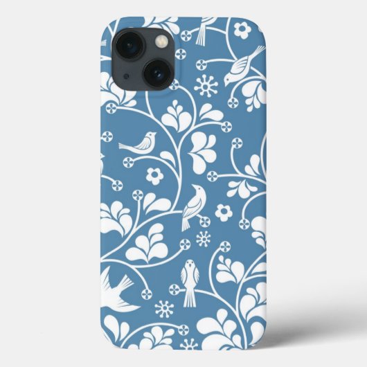 Muster mit Vögeln und Pflanze Case-Mate iPhone Hülle (Rückseite)