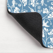 Muster mit Vögeln und Pflanze Mousepad (Ecke)