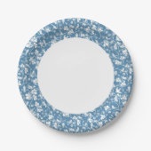 Muster mit Vögeln und Pflanze Pappteller (Vorderseite)