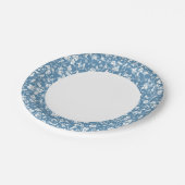 Muster mit Vögeln und Pflanze Pappteller (Schrägansicht)