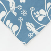 Muster mit Vögeln und Pflanzenverzierung Fleecedecke (Ecke)