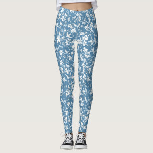 Muster mit Vögeln und Pflanzenverzierung Leggings