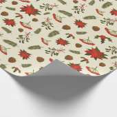 Muster mit Weihnachtsmotiven Geschenkpapier (Ecke)