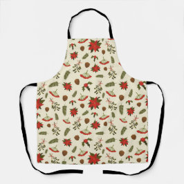 Muster mit Weihnachtsmotiven Schürze