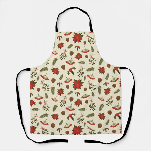 Muster mit Weihnachtsmotiven Schürze (Vorderseite)