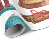 Muster mit Weihnachtsschmuck, Spielzeug und  Geschenkpapier (Rolleneckpunkt)