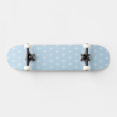 Muster mit weißen Ankern auf Blau Skateboard (Horizontal)