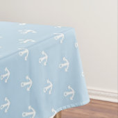 Muster mit weißen Ankern auf Blau Tischdecke (Beispiel)