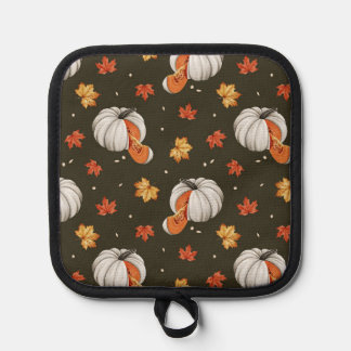 Muster mit weißen Kürbis Topflappen