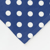 Muster mit weißen Tupfen Fleecedecke (Ecke)