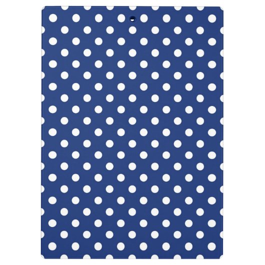 Muster mit weißen Tupfen Klemmbrett (Rückseite)