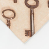 Muster mit wirklich Vintagen viktorianischen Schlü Fleecedecke (Ecke)