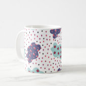 Muster mit Wolken, Ladybugs und Beeren Kaffeetasse (Vorderseite Links)