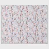 Muster mit zarten Frühlingssakura-Blume Geschenkpapier (Flach)