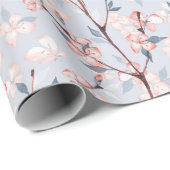 Muster mit zarten Frühlingssakura-Blume Geschenkpapier (Rolleneckpunkt)