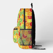 Muster mit Zitrusfrüchten Bedruckter Rucksack (Rechts)