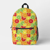 Muster mit Zitrusfrüchten Bedruckter Rucksack (Vorderseite)