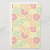 Muster mit Zitrusfrüchten Briefpapier (Vorne/Hinten)