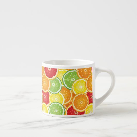 Muster mit Zitrusfrüchten Espressotasse (Rechts)